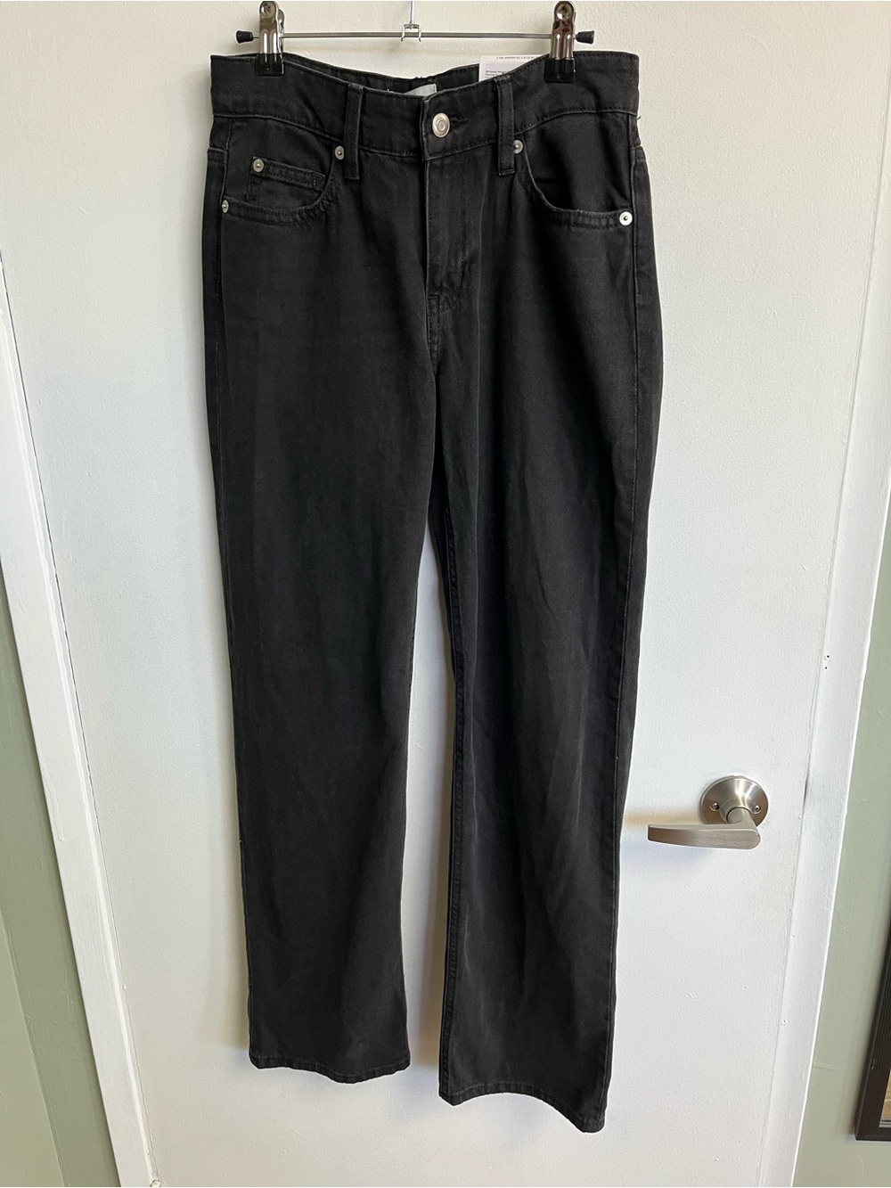 H&M Women's Black Straight-Leg Jeans